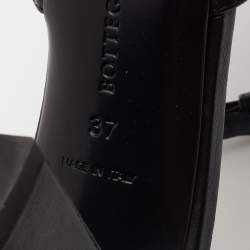 مملوكة مسبقًا صندل بوتيغا فينيتا جلد أسود سير كاحل مقاس 37