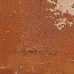 Pre Owned Bottega Veneta Metallic Grey Intrecciato Leather Flat Slides Size 41