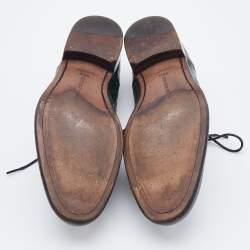 Bottega Veneta Green Brogue Leather Lace Up Oxfords Size 38.5