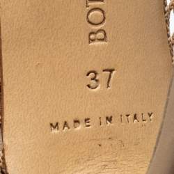 مملوكة مسبقًا Bottega Veneta Beige Mesh and Leather Stretch Slingback Pumps Size 37