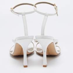 مملوكة مسبقًا Bottega Veneta White Leather Thong Sandals Size 37
