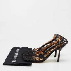 Bottega Veneta Black Mesh Stretch Pumps Size 38.5