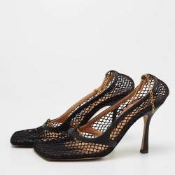 Bottega Veneta Black Mesh Stretch Pumps Size 38.5