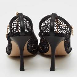 Bottega Veneta Black Mesh Stretch Pumps Size 38.5