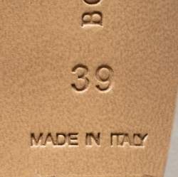 Pre Owned Bottega Veneta White Leather Stretch Strap Sandals Size 39