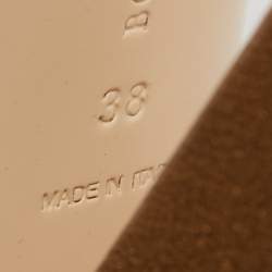 مملوكة مسبقًا Bottega Veneta Metallic Intrecciato Leather Block Heel Slingback Sandals Size 38