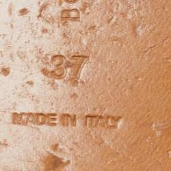 مملوكة مسبقًا Bottega Veneta Metallic Intrecciato Leather Flat Slides Size 37