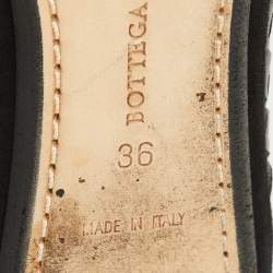Pre Owned Bottega Veneta Black Intrecciato Leather Smoking Slippers Size 36