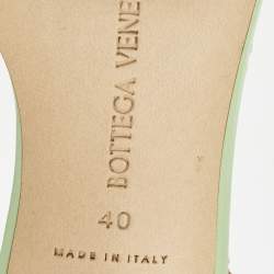 Bottega Veneta Green Leather Chain Strap Sandals Size 40