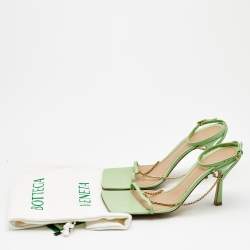 Bottega Veneta Green Leather Chain Strap Sandals Size 40