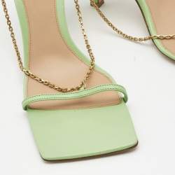 Bottega Veneta Green Leather Chain Strap Sandals Size 40