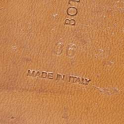 مملوكة مسبقًا Bottega Veneta Orange Intrecciato Leather Flat Slides Size 36