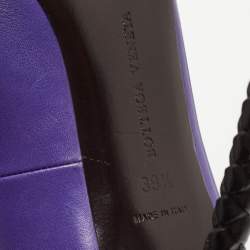 Bottega Veneta Purple Suede Peep Toe Pumps Size 39.5