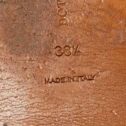 مملوكة مسبقًا Bottega Veneta Gold Intrecciato Leather Flat Slides Size 38.5