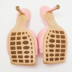 Pre Owned Bottega Veneta Pink Quilted Leather Lido Slide Sandals Size 37