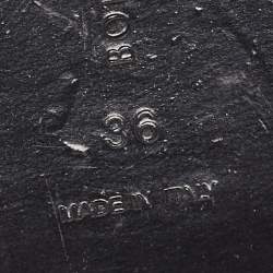 Pre Owned Bottega Veneta Black Leather Intrecciato Flat Slides Size 36