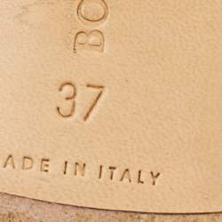 Pre Owned Bottega Veneta Olive Quilted Leather Lido Flat Slides Size 37