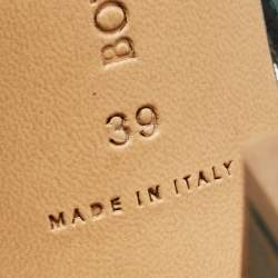 مملوكة مسبقًا Bottega Veneta Green Leather Stretch Ankle Strap Sandals Size 39