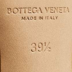 مملوكة مسبقًا Bottega Veneta Yellow Woven Leather Board Mule Sandals Size 39.5