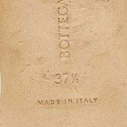 Pre Owned Bottega Veneta Pink Quilted Leather Flat Slides Size 37.5