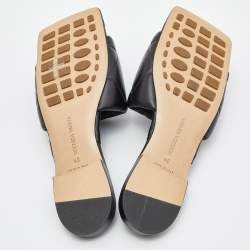 Bottega Veneta Black Quilted Leather Lido Flat Slides Size 40