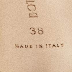 مملوكة مسبقًا Bottega Veneta Beige Raffia Lido Slide Sandals Size 38