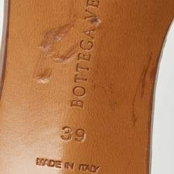 مملوكة مسبقًا Bottega Veneta Metallic Leather Ravello Sandals Size 39