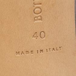 Pre Owned Bottega Veneta Brown Quilted Leather Padded Slide Sandals Size 40