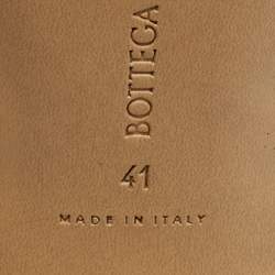 Pre Owned Bottega Veneta Blue Woven Leather Mules Size 41