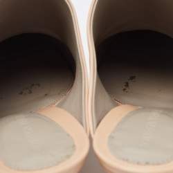 مملوكة مسبقًا Bottega Veneta Beige Leather Almond Mules Size 37