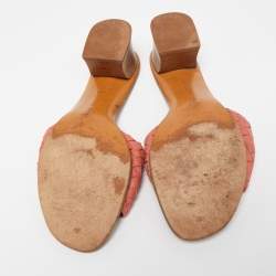 مملوكة مسبقًا Bottega Veneta Pink Leather Slides Size 39.5   