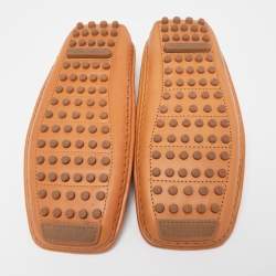 Pre Owned Bottega Veneta Tan Intrecciato Leather Douglas Loafers Size 37