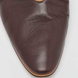 مملوكة مسبقًا حذاء فلات بوتيغا فينيتا مقدمة لوزية جلد أسود مقاس 38