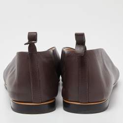 مملوكة مسبقًا حذاء فلات بوتيغا فينيتا مقدمة لوزية جلد أسود مقاس 38