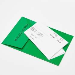 Pre Owned Bottega Veneta Green Intrecciato Leather Lido Slide Flats Size 42