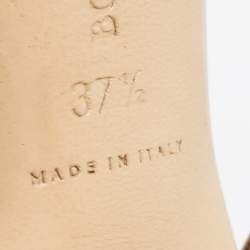 مملوكة مسبقًا Bottega Veneta Brown Leather Stretch Slide Sandals Size 37.5