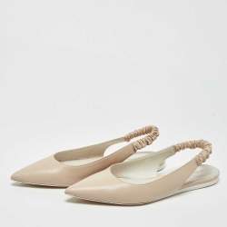مملوكة مسبقًا Bottega Veneta Beige Leather Slingback Flats Size 41
