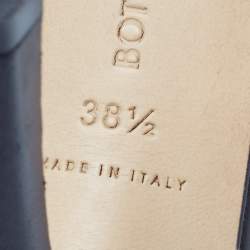 Pre Owned Bottega Veneta Black Leather Lido Slide Sandals Size 38.5