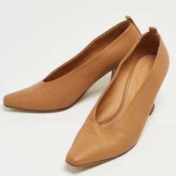 Bottega Veneta Brown Leather Pointed Toe Pumps Size 36   