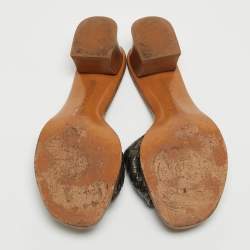Bottega Veneta Metallic Woven Leather Intrecciato Slide Sandals Size 40.5