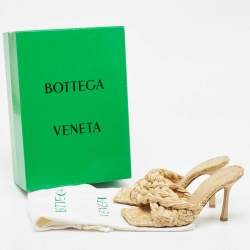 Pre Owned صندل بوتيغا فينيتا ليدو رافيا مجدول كريمي مقاس 40.5