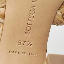 Pre Owned صندل بوتيغا فينيتا ليدو رافيا مجدول كريمي مقاس 40.5