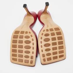 Bottega Veneta Red Leather Stretch Mules Size 39.5