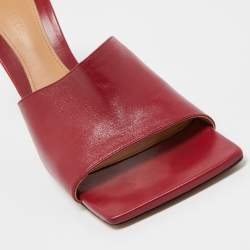 Bottega Veneta Red Leather Stretch Mules Size 39.5