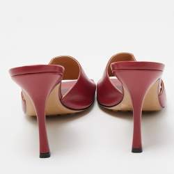 Bottega Veneta Red Leather Stretch Mules Size 39.5