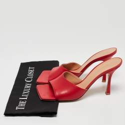 Bottega Veneta Red Leather Strech Mules Size 39.5