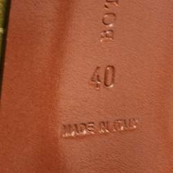 Bottega Veneta Multicolor Woven Leather Peep Toe Pumps Size 40