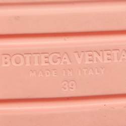 Pre Owned Bottega Veneta Pink Rubber Slingback Flats Size 39