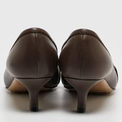 Pre Owned Bottega Veneta Brown Leather Madame Pumps Size 38