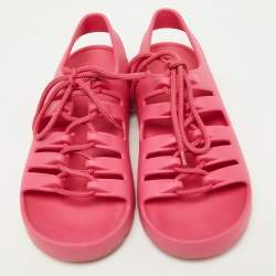 Bottega Veneta Pink Rubber Jelly Sandals Size 37